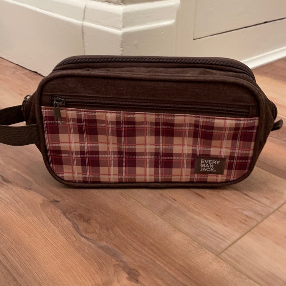 EUC Every Man Jack toiletry plaid bag​​​​​​​​​​​​​​​